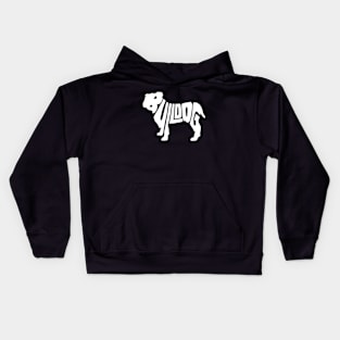 Bulldog white Kids Hoodie